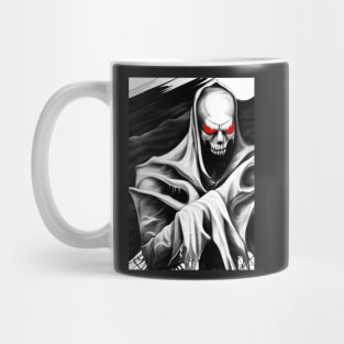 CREEPY RED EYED SPOOKY HALLOWEEN VAMPIRE SKULL Mug